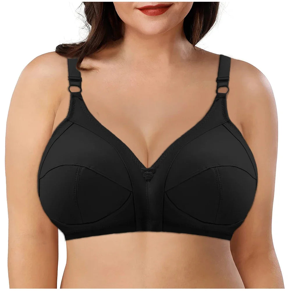 Ruralbras Minimizer Push Up Bras For Women Wireless Full Coverage Cotton Bra Seamless Top Plus Size 38 - 50 C D E F Cup BH C01