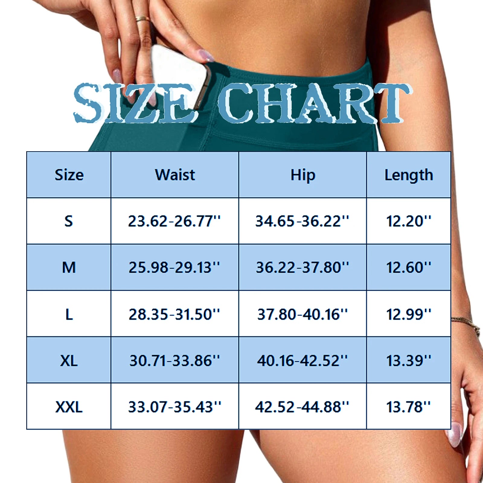Women's High Waist Swimming Bottoms, Vintage Basic Bikini, Full Coverage Split Swimsuit Briefs, Swimming Trunk with Pockets