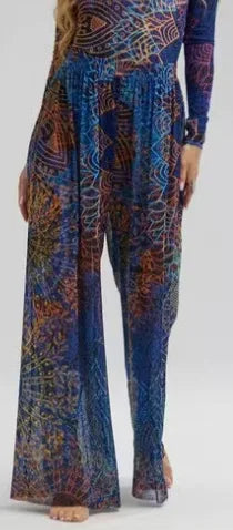 New Women's Fashionable and Sexy Printed Long Sleeved Swimsuit with Cup Cover Sun Protection Mesh Fabric One-piece Swimsuit
