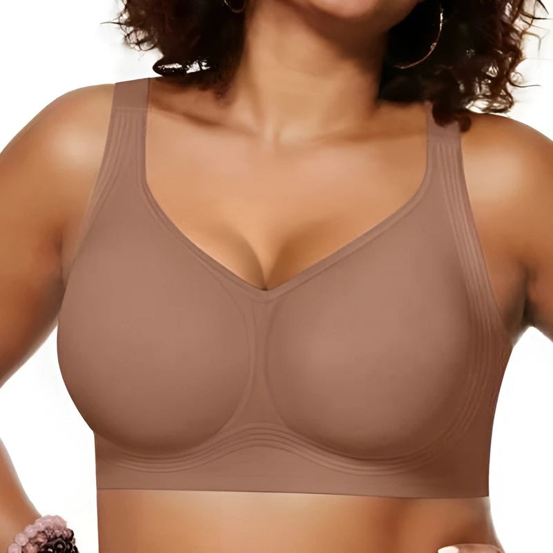 Comfortable Big Size Full Coverage Bra For Women Side Boob Coverage Lifting Support Tummy Shaping Bra Underwire Wireless Daily