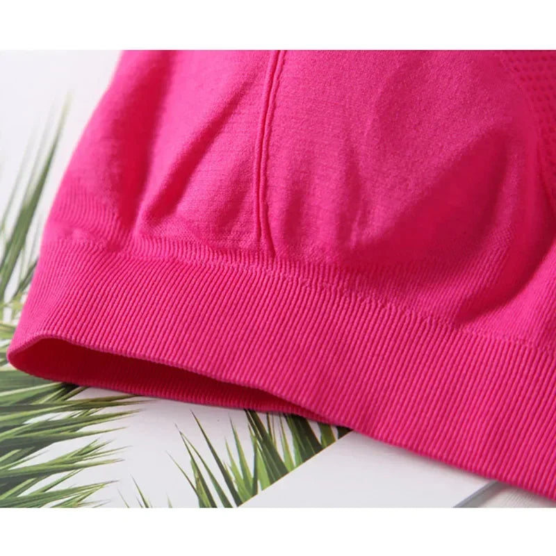 New Women Sports Bra Top Push Up Fitness Bra Underwear Sport Tops Breathable Running Vest Gym Active Bras Seamless Yoga Bra