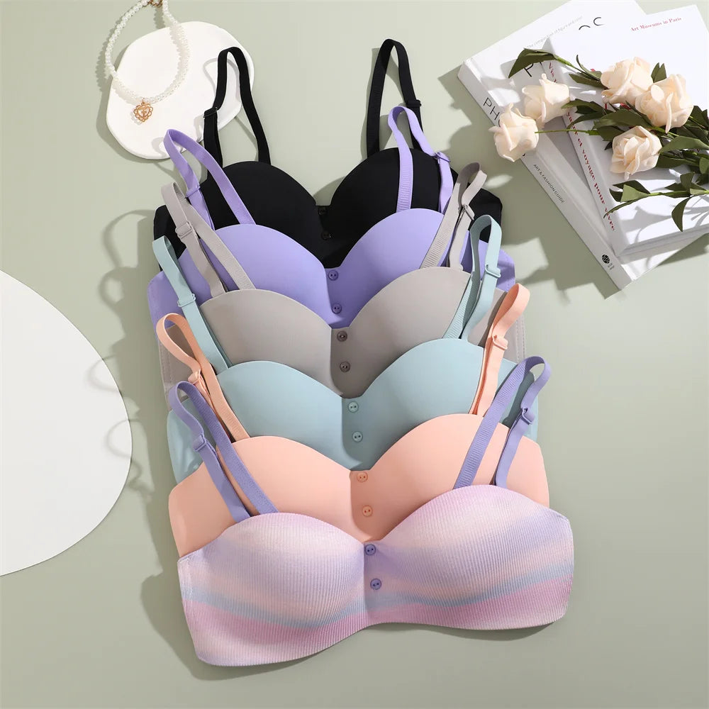 Seamless Sexy Bras Women Invisible Brassiere Adjustable Push Up Bras Female Comfortable Underwear Laides Solid Color Lingerie