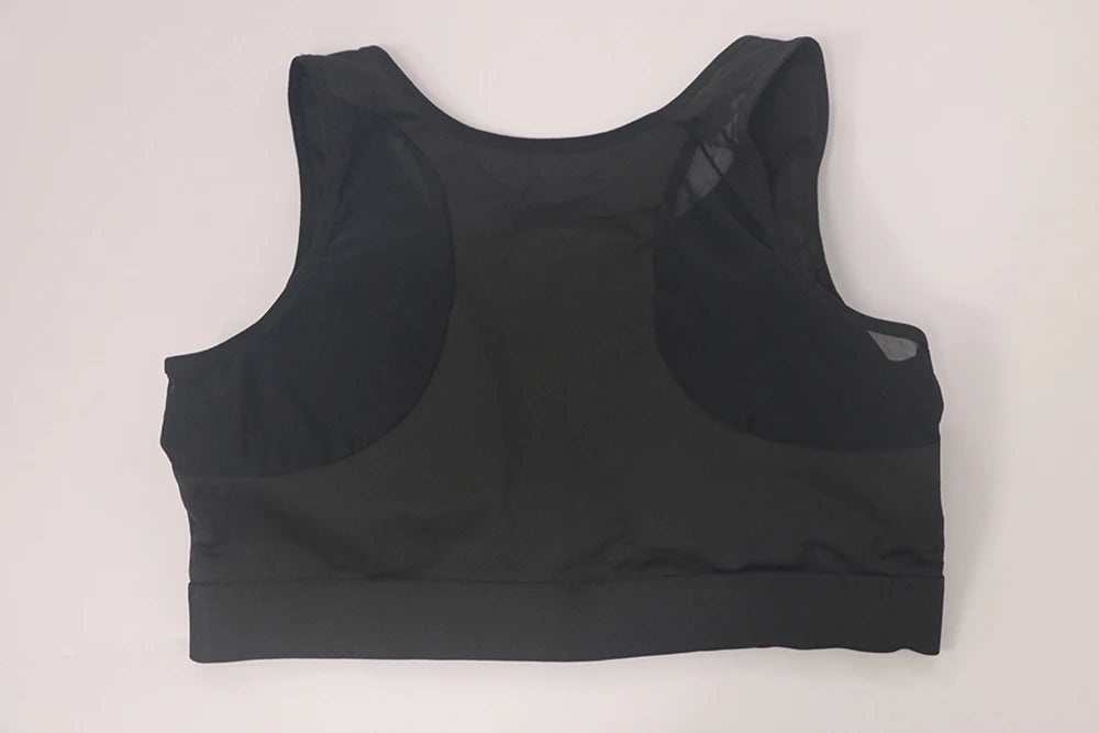 Plus Size Zip Front Closure Longline Bras Wireless Full Coverage Brassiere No Underwire Bralettes Hide Back Fat Bras