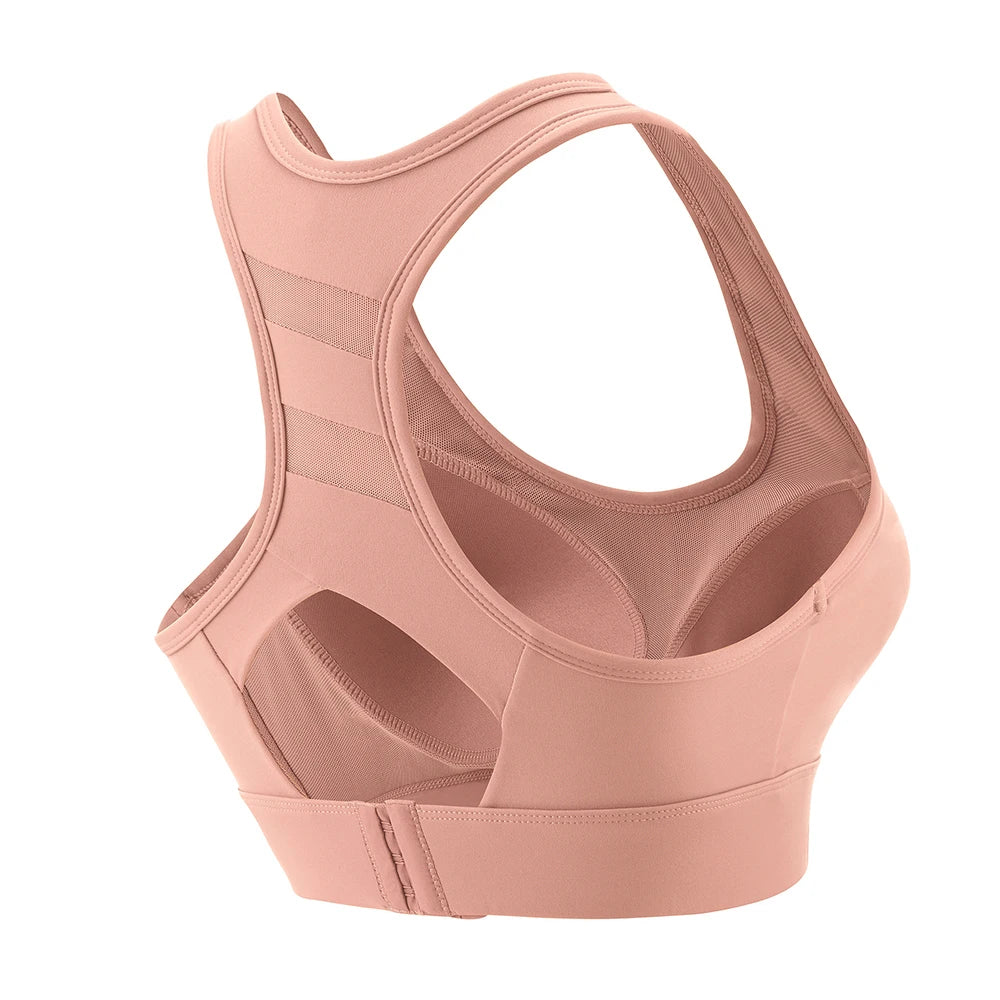 Sports Bras For Women High Impact Sports Bras Large Bust Push Up Brassiere Racerback Workout Running Tank Tops Yoga Vest