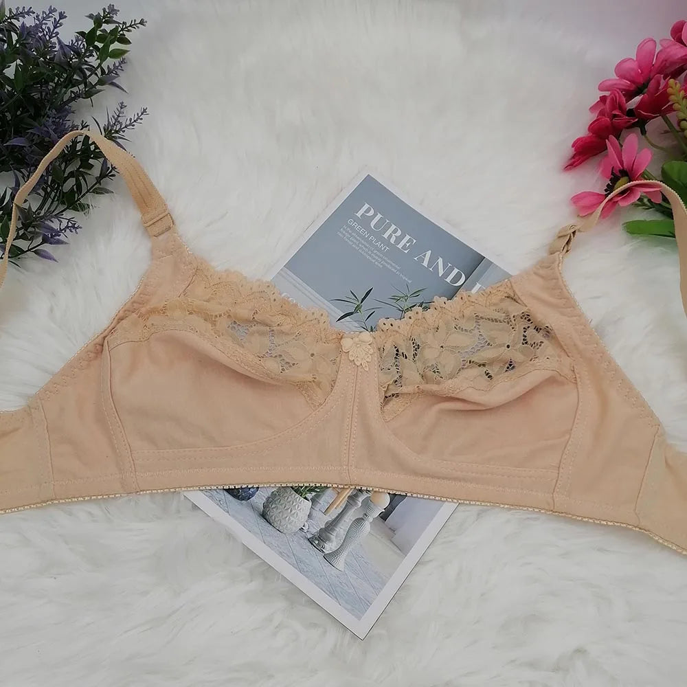 Lace Sexy BraS For Women Wire Free Bras Cotton Thin Brassiere Female Confortable Underwear 75-100 C D Cup C31