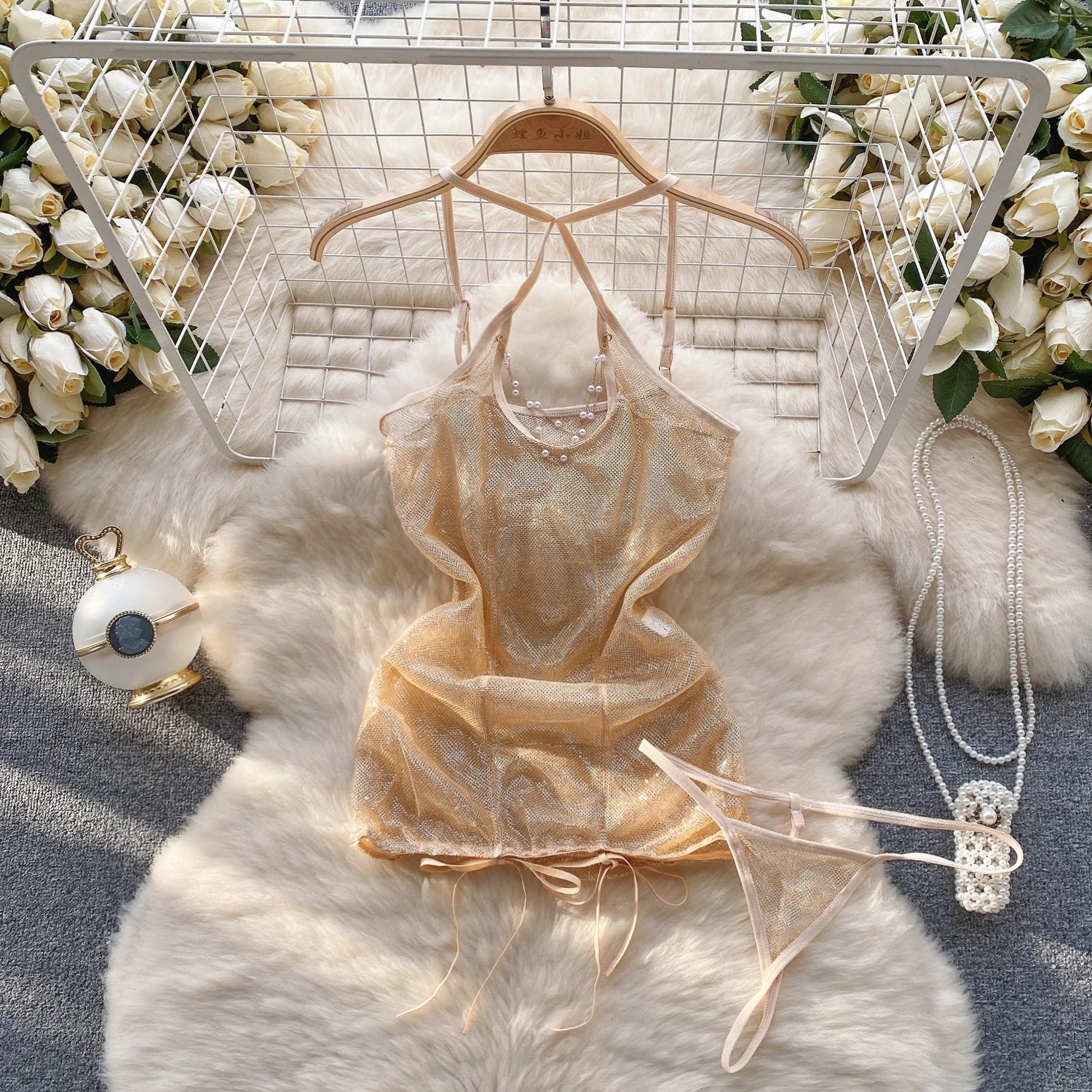 Backless Hotsweet Bow Lingerie For Women See Through Mesh Sexy Bunny Costume Lingerie Bodysuit 4 Piece Jumpsuit Spot Lace Cospla
