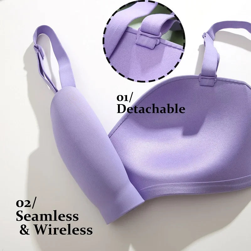 Seamless Sexy Bras Women Invisible Brassiere Adjustable Push Up Bras Female Comfortable Underwear Laides Solid Color Lingerie