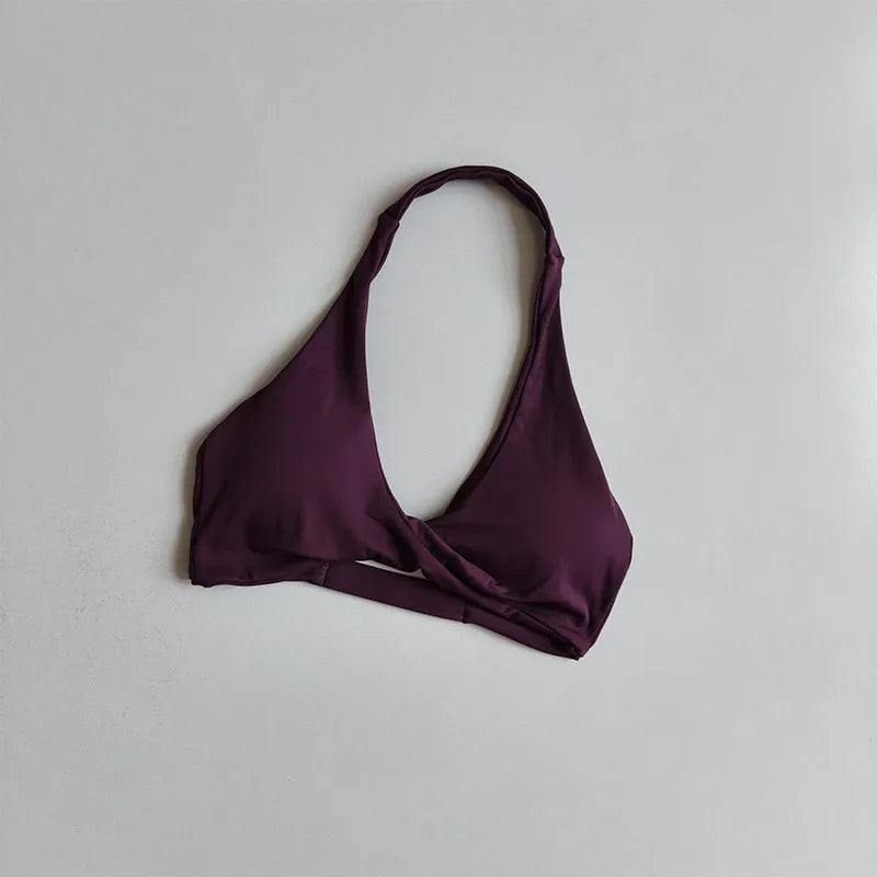 Sports Bra Women's Halter Neck Beautiful Back Push-up Chest-revealing Pilates Vest Training Yoga Wear Gym Running Fitness Bras