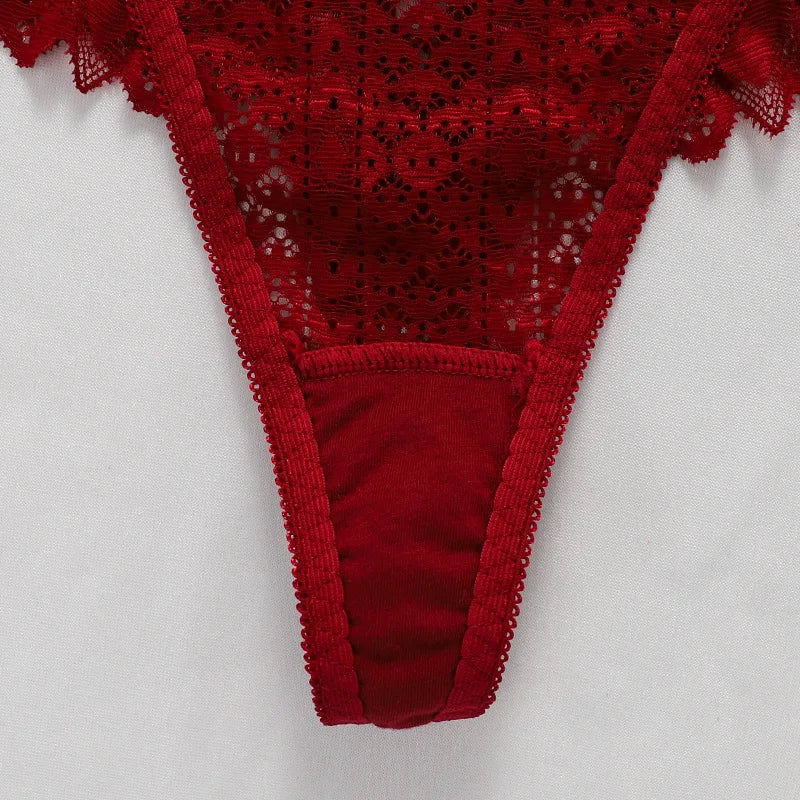 Women's Sexy String Panties Lace Thongs Lingerie Intimates Woman T-back Soft T-panties Designed Tangas Mujer