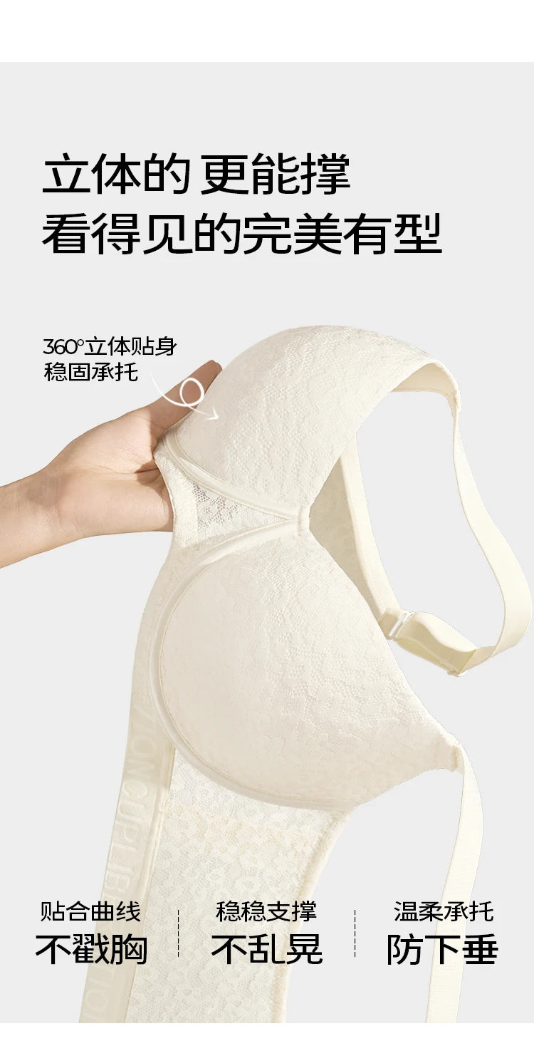 Lace Embroidery Womens Balconette Bra Full Cup Lightly Padded Underwire Female Large Size Lingerie 75 80 85 90 95  B C D E F