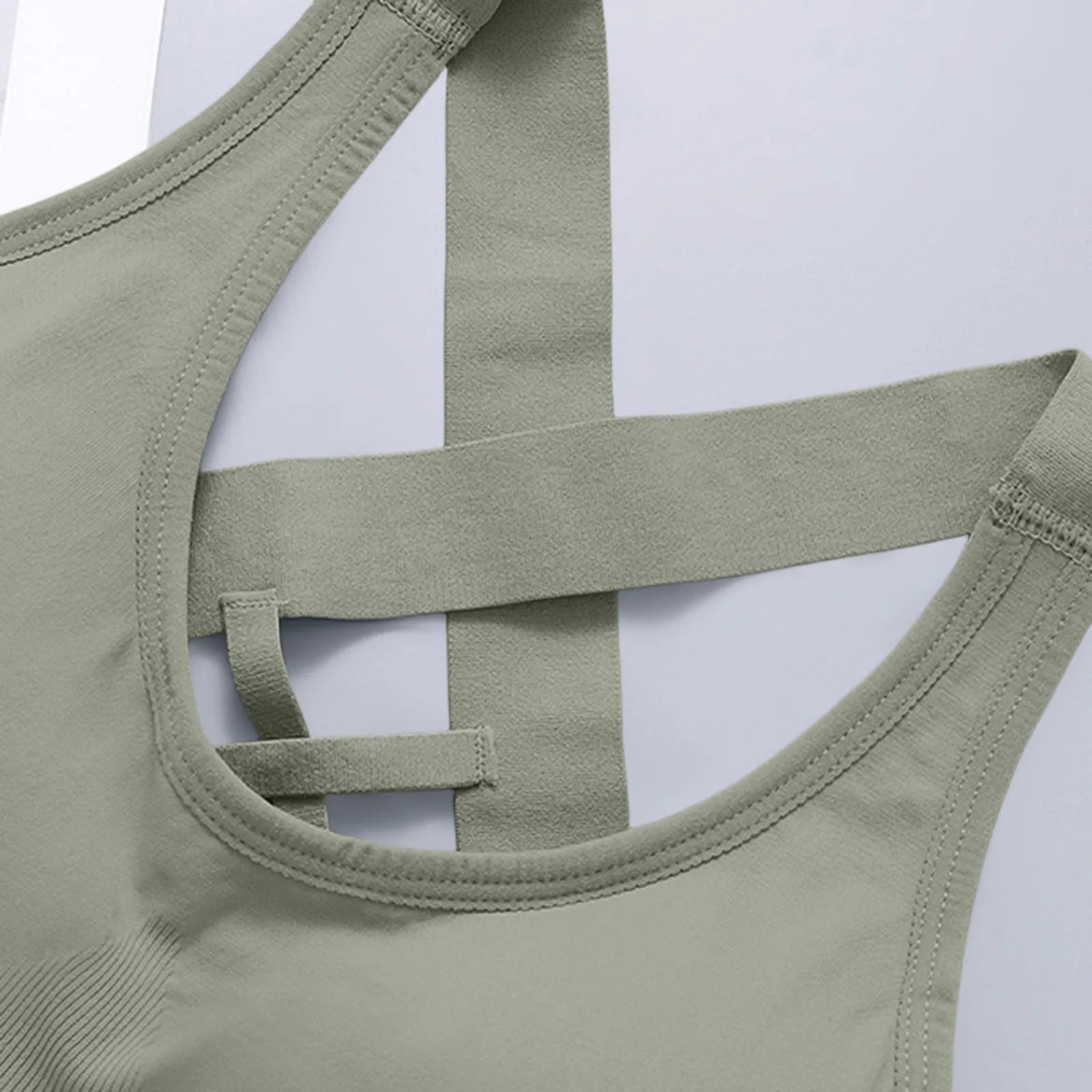 Women'S Sports Bra Cross-Back Design Seamless Design High Elasticity Quick-Drying Suitable All Seasons Fitness And Yoga