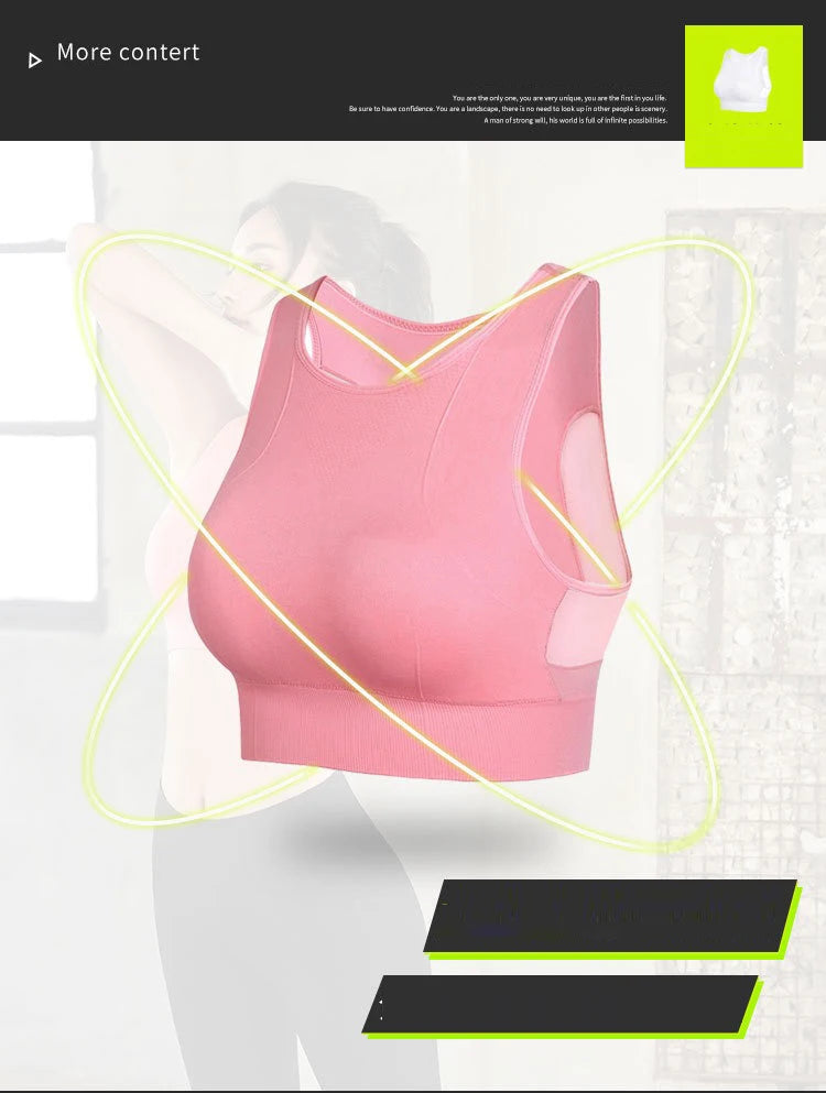 Sports Bras for Women Quick Drying Mesh Racerback Sports Bra Seamless Padded Sports Bra Yoga Bras Workout Bra Activewear Bra