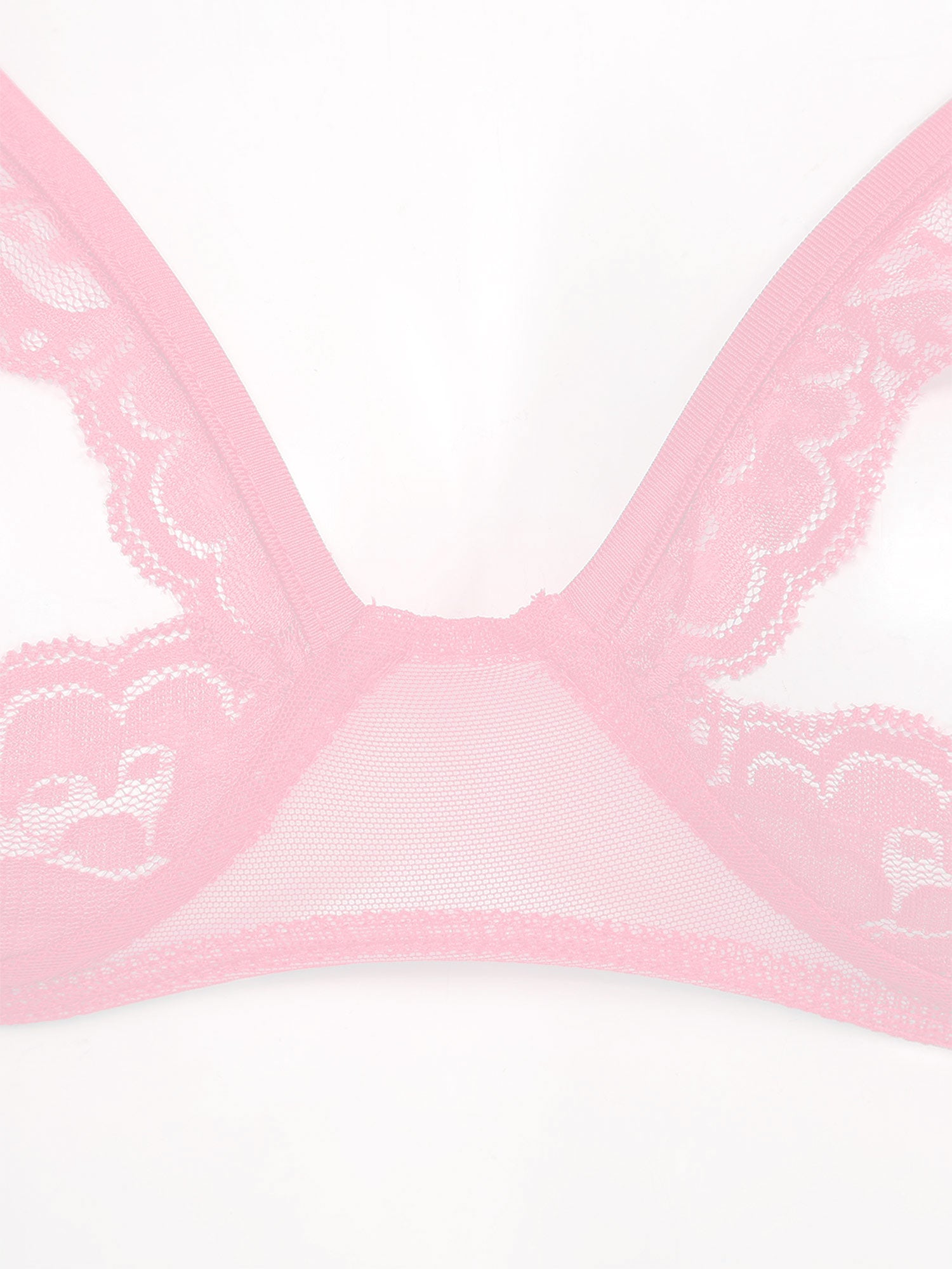 Women Nipple Exposed Bra Sexy Open Cup Lace Lingerie Exotic Brassiere Nightclub See-through Bralette Wire-free Unlined Bra Top