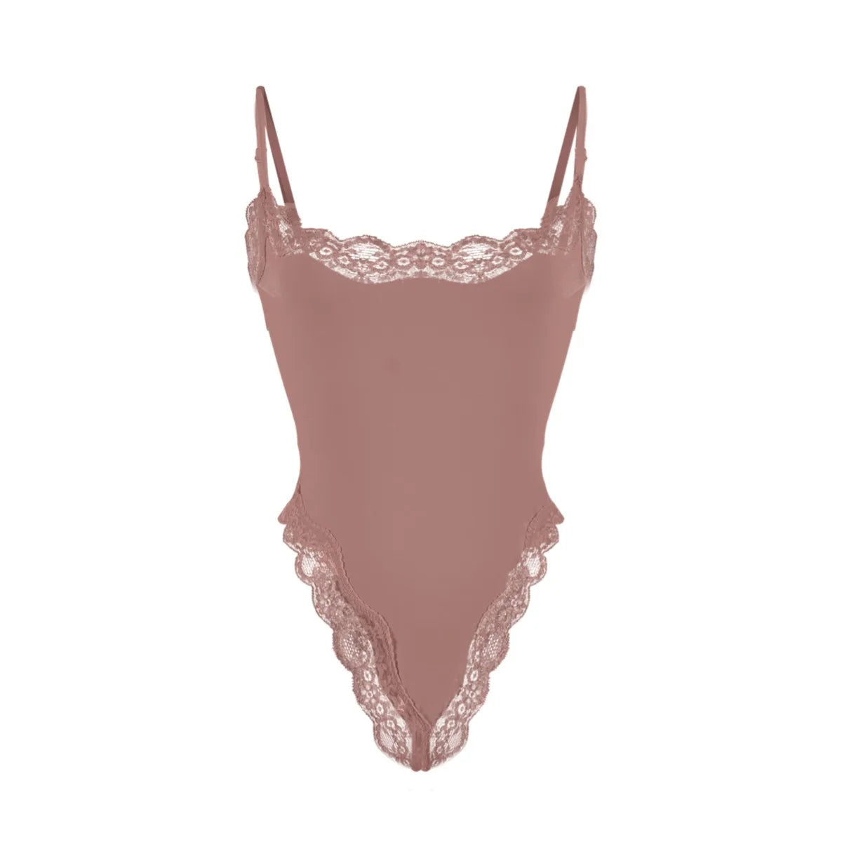 Meet'r Lace Camisole Bodysuit Lingerie Ladies Lace-edged Sexy Body-shaping Shapewear G-string Inner Tight Corset Underwear