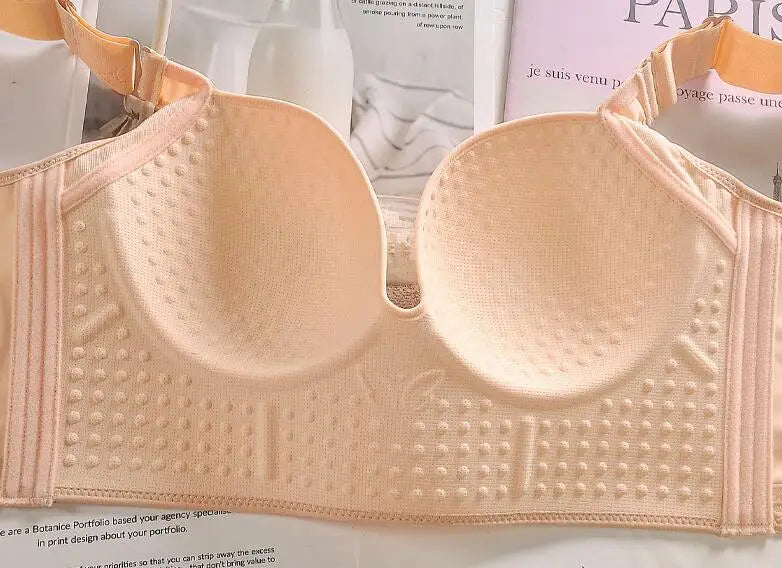 Wireless Push Up Bras for Women Full Coverage Solid Underwear Female Adjustable Plus Size Lingerie 38 40 42 48 50 C D E F