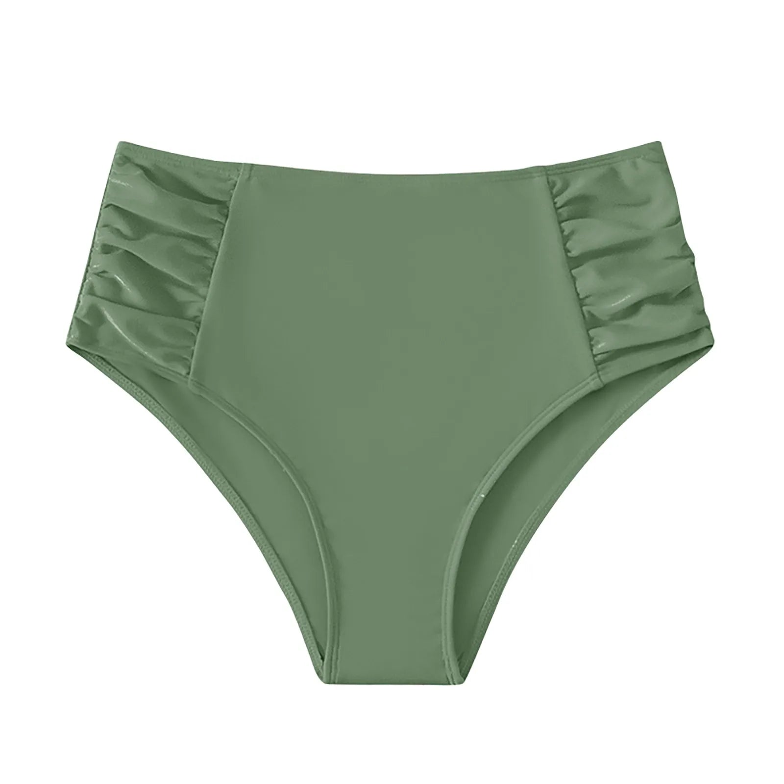 Women's High Waist Basic Swimming Bottoms Full Coverage Bikini Split Swimsuit Briefs Solid Color Comfy Swimming Trunk