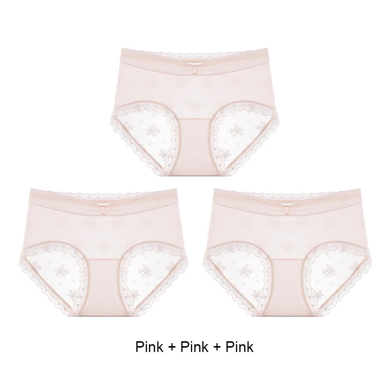 Women's Lingerie Lace Underwear for Women Fashion Women's Panties Set Pack Transparent Linergie Sexy Micro Briefs Lady Seamless