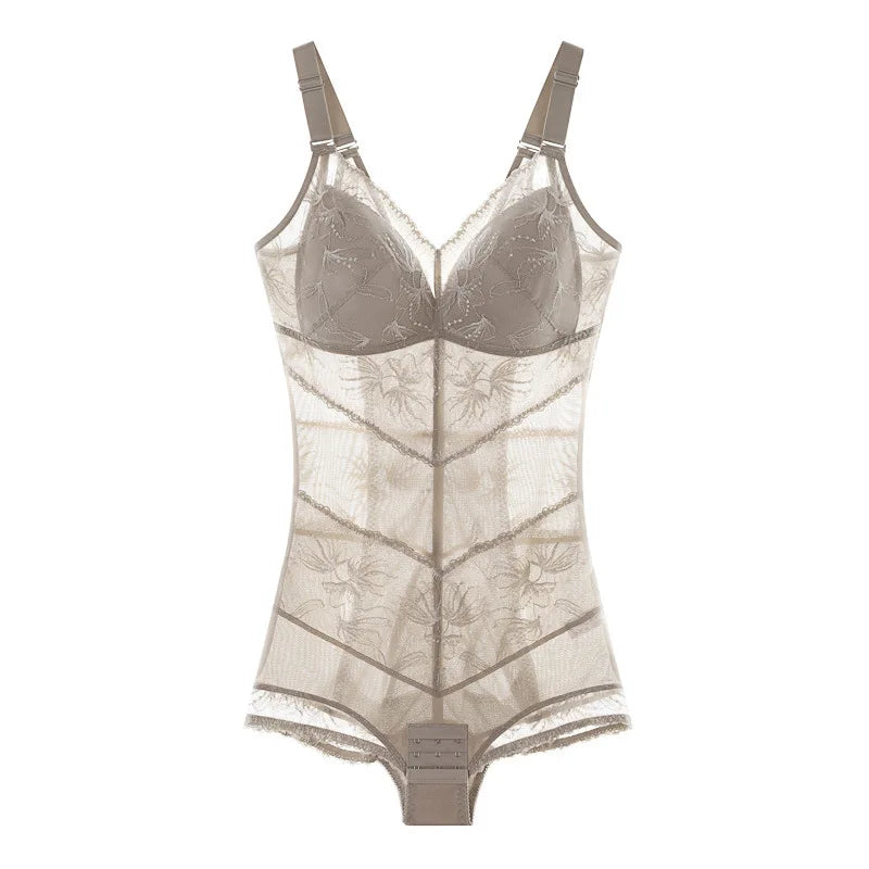 Shapewear One-Piece Fixed Cup Non-Slip Side Breast Slimming Shaping Bodysuit Womens Underwear Women Body Shaper