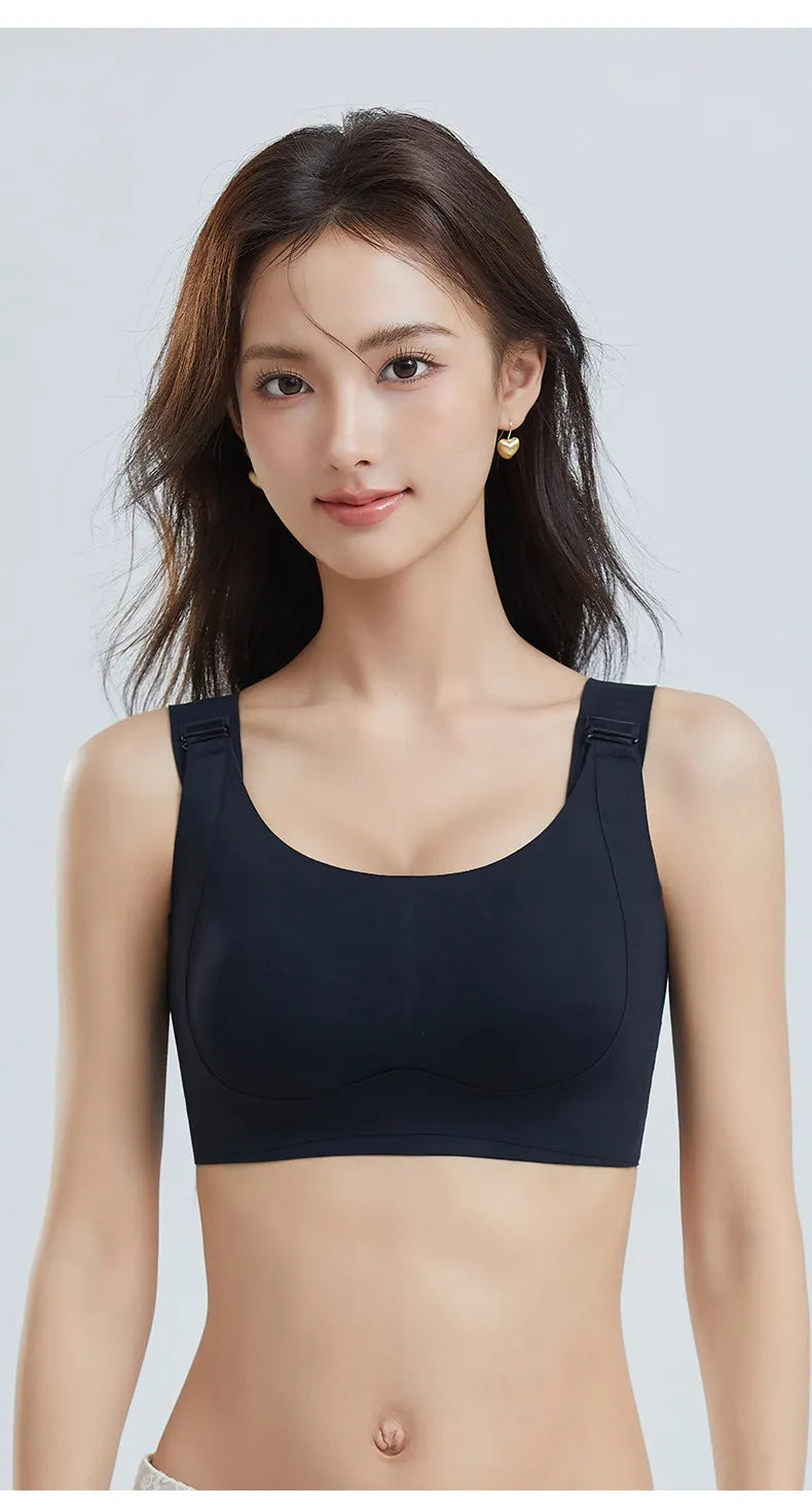 Demand Women's Full Coverage Minimizer Bras Lift Breast Retracting Anti Sagging Seamless No Mark M -3XL for Daily Wear Sleeping