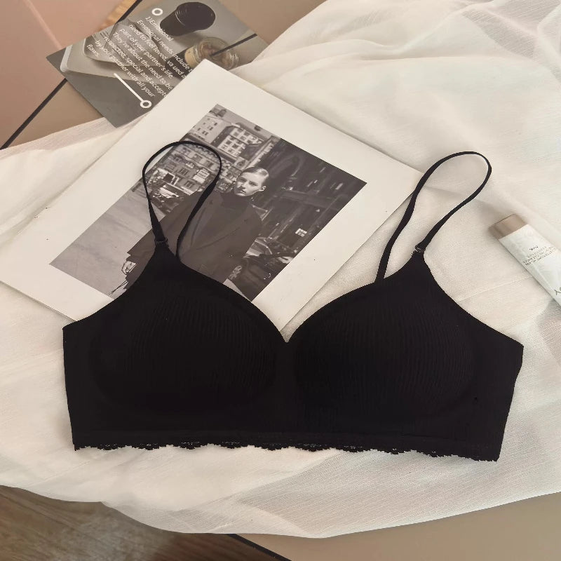 Stylish Thick Padded Push Up Bra for Women Seamless No Steel Ring Comfort Lingerie Raised Base Design Soft Support Enhances Bust