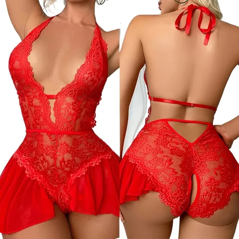 Woman Lingerie for Sex Open Crotch Bra Underwear 18+ Adult Hot Erotic One-piece Bodysuit Costume Sexy Babydoll Wedding Sleepwear