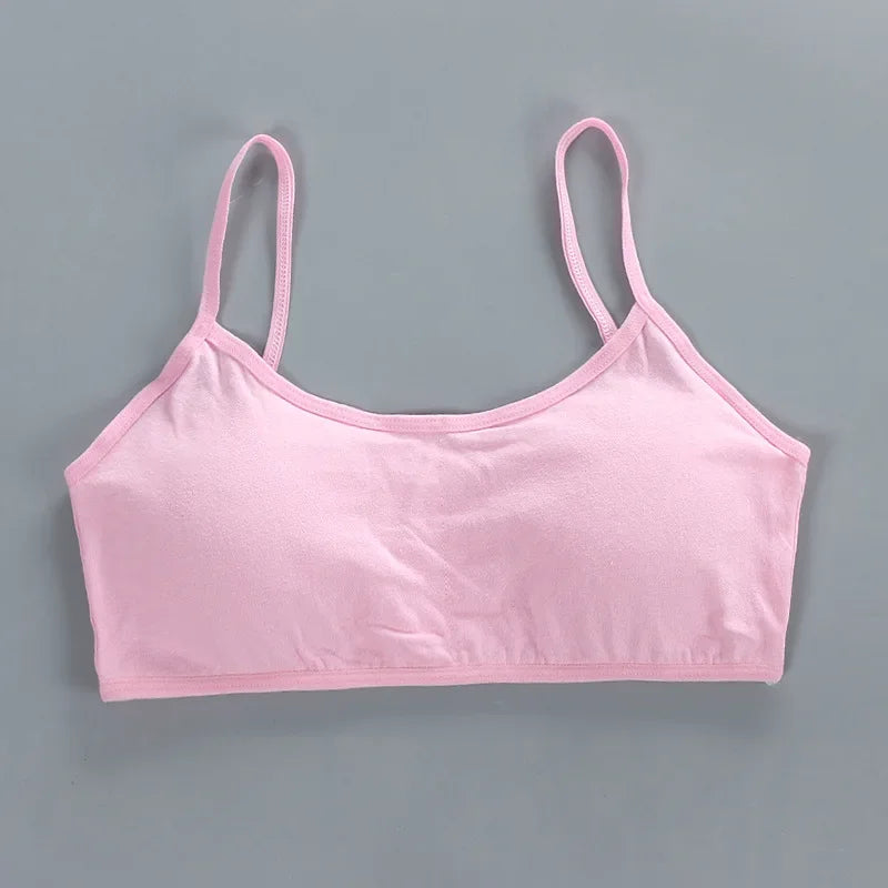 Wireless Comfortable Sports Bra Vest for Teenage Girls Student Kids Young Children Solid Small Underwears Underclothes