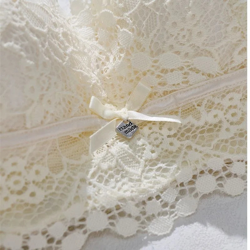 Lace Bra for Small Bust 12cm Extra Thick Push-Up Padding Wireless Support Side Coverage for Lift Shaping Anti-Sagging Comfort