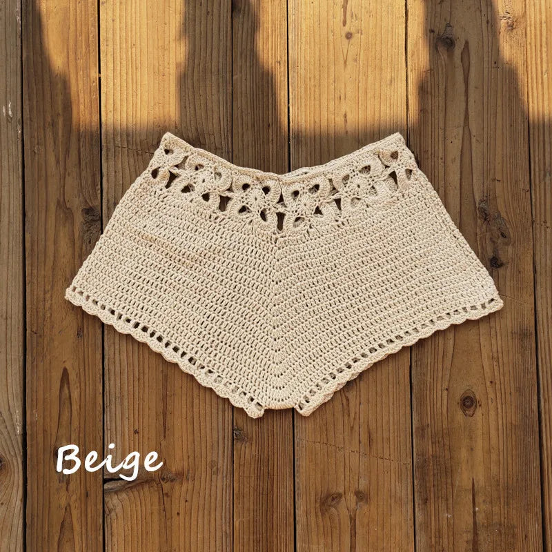 Boring Honey Fashion New Handmade Crochet Bikini Bottom Sexy Beach Holiday Swimwear Women Knitted Swimming Briefs Swim Shorts