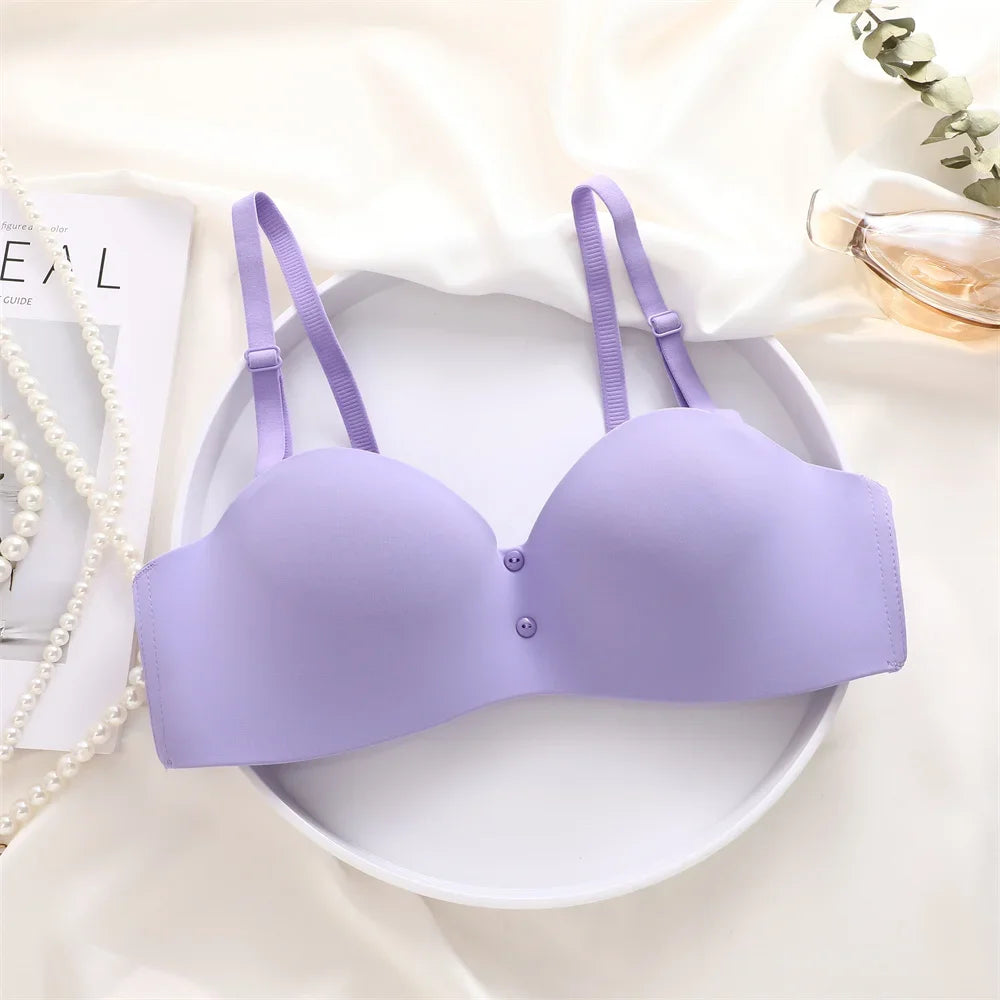 Seamless Sexy Bras Women Invisible Brassiere Adjustable Push Up Bras Female Comfortable Underwear Laides Solid Color Lingerie