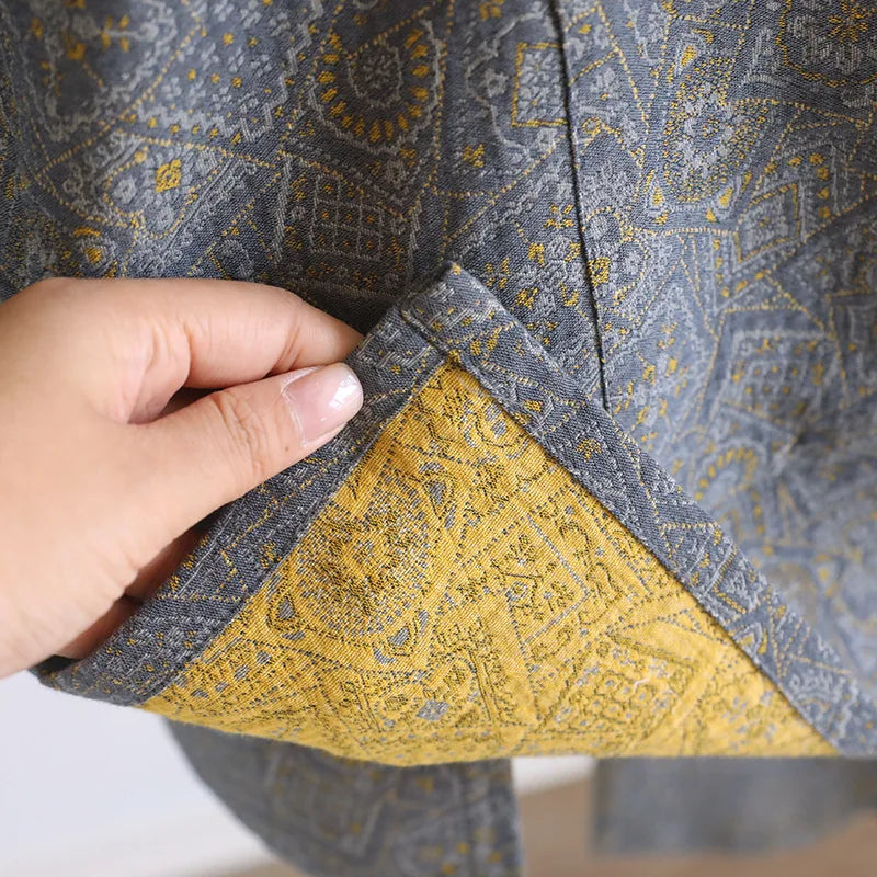 Japanese Style Kimono Pajamas Set Men's Cotton Sleepwear Loose Casual Pijama Mujer Home Clothes Male Retro Printed Pyjamas