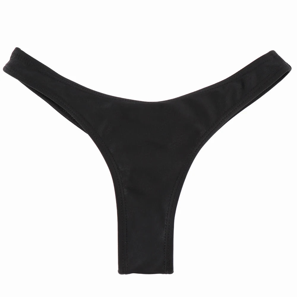Swimwear Women Briefs Bikini Bottom Side Ties Brazilian Thong Swimsuit Classic Cut Bottoms Biquini Swim Short Ladies Swimsuit