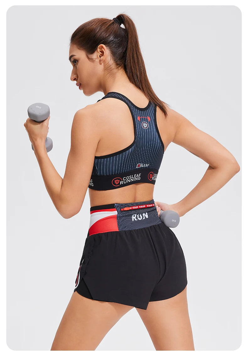 Sportswear Woman 2024 Sports Bras V Neck Shockproof Fitness Athletic Brassiere Running Tops Yoga Bra For Gym With Fixed Pads