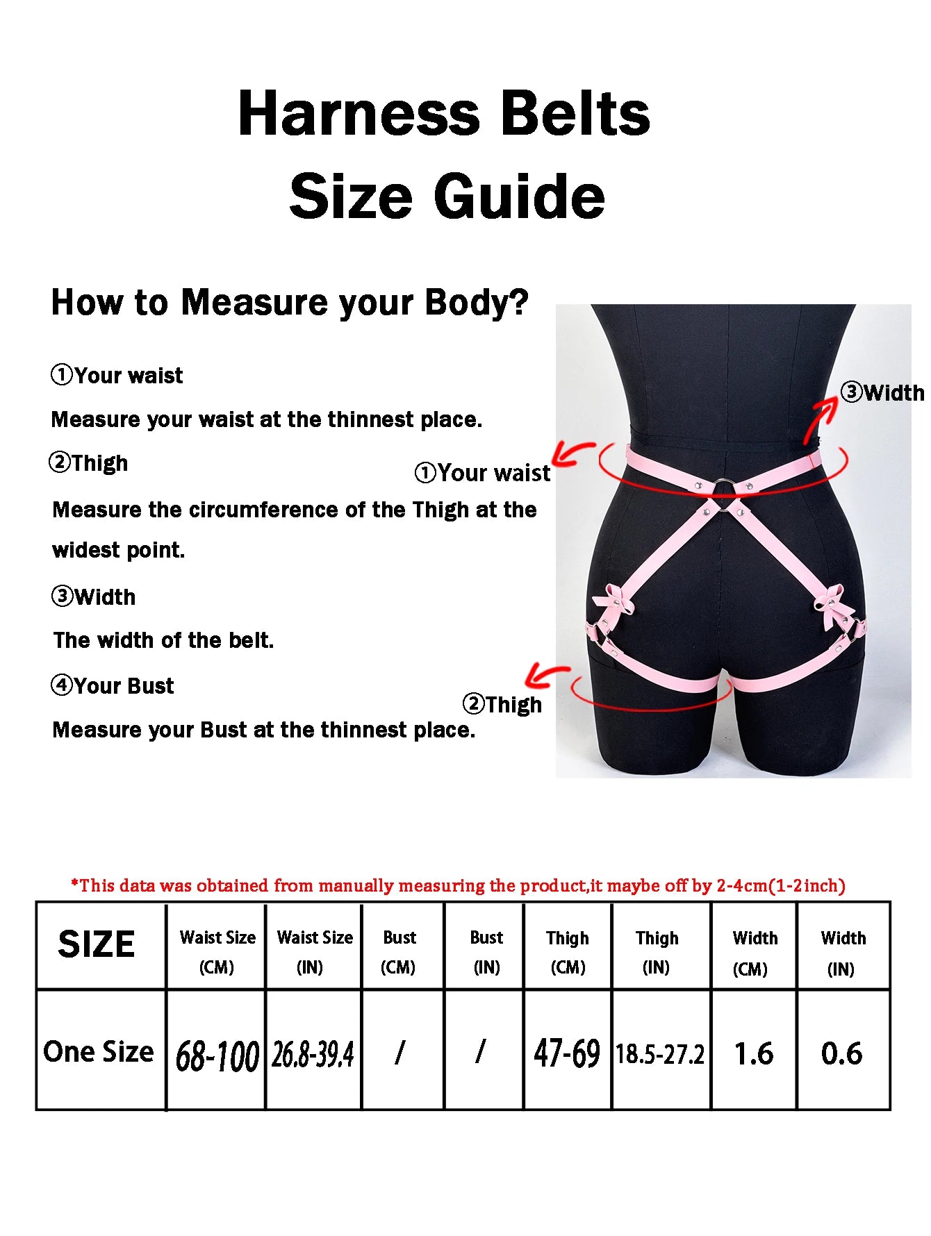 Women PU Leather Decor Harness Sexy Bow Bondage Suspender Erotic Lingerie Thigh Garter Belt Adjustable Waist Accessories