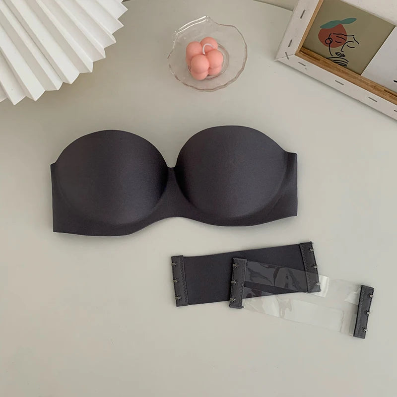 Women's Sexy Strapless Bra Push Up Padded Bras Female Underwear Seamless Invisible Bralette Without Straps Ladies Lingerie Bras