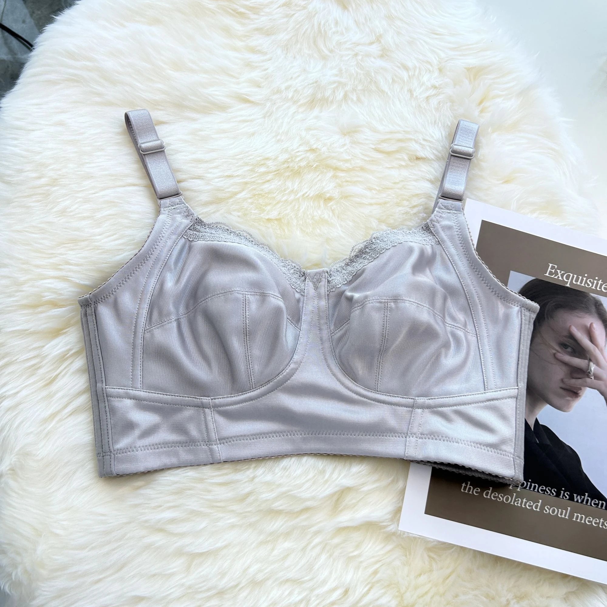 Full Bust Wireless Bra Plus Size Women Full Coverage Minimizer Support Comfort Everyday Non Padded T-Shirt Bra 34-44 BANERDANNI