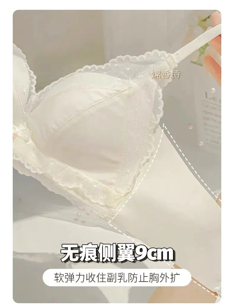 Push Up Bras for Women Small Bust Padded Wireless Anti Sagging Full Coverage Shaper Bralette Plus Size