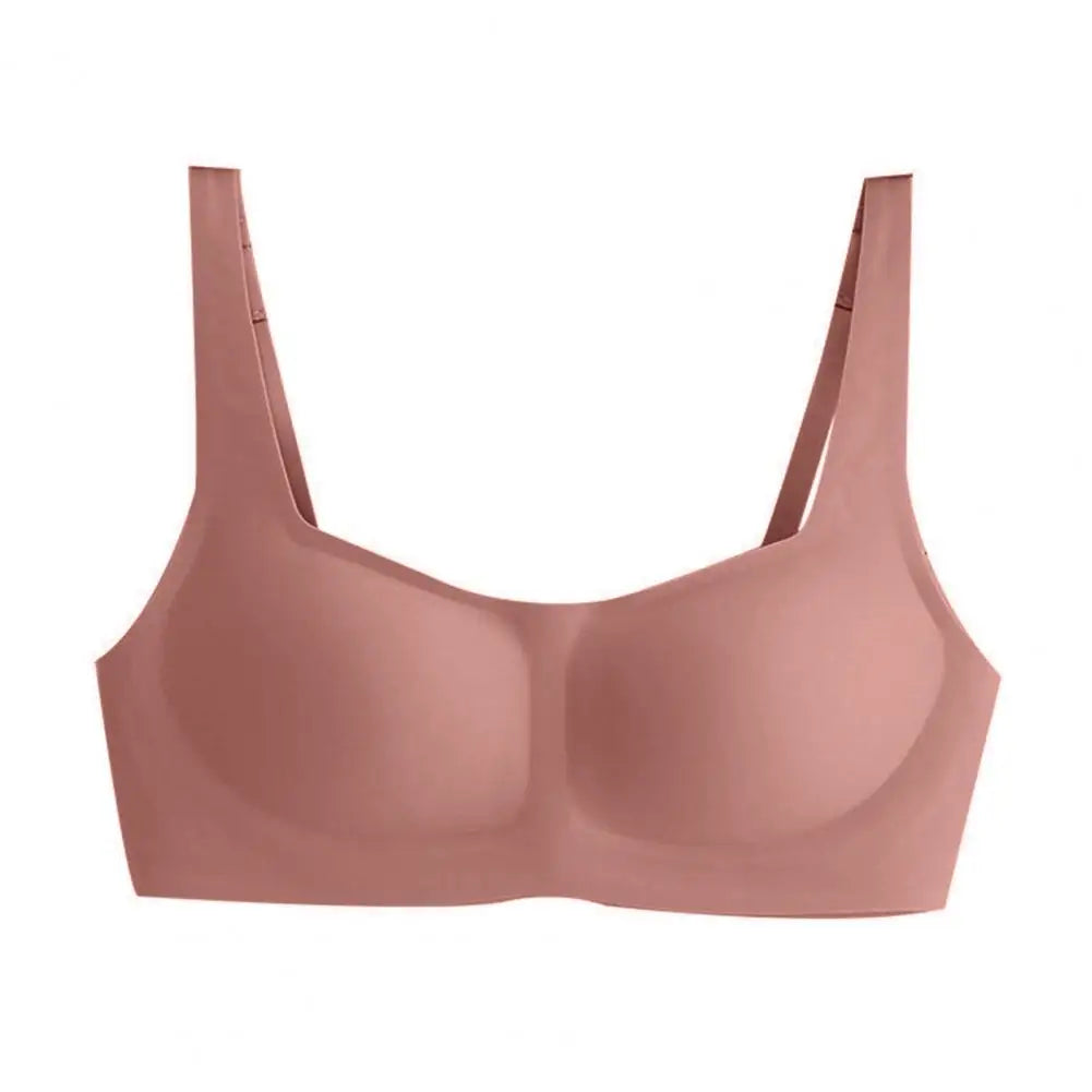 Women Bra Square Neck Wireless No Trace Thin Lingerie Padded Small Breasts Close Together Padded Bra Prevent Sagging Push Up Bra
