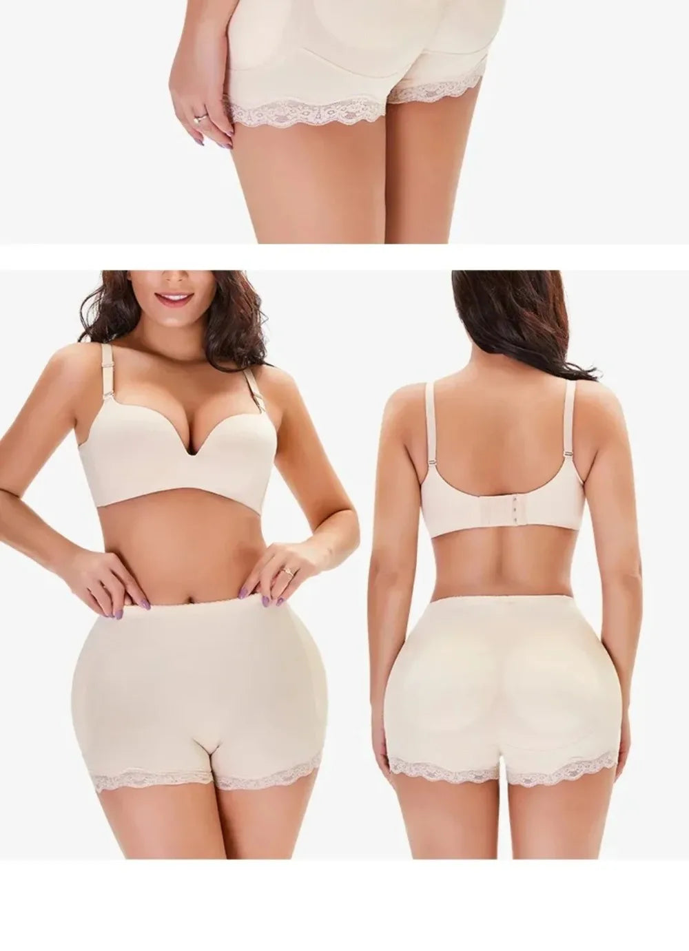 Shapewear Women Seamless Lace Trim Padded Push Up Butt Lifter Panties Shapewear Body Shaper Women Underwear Accessories 1PC