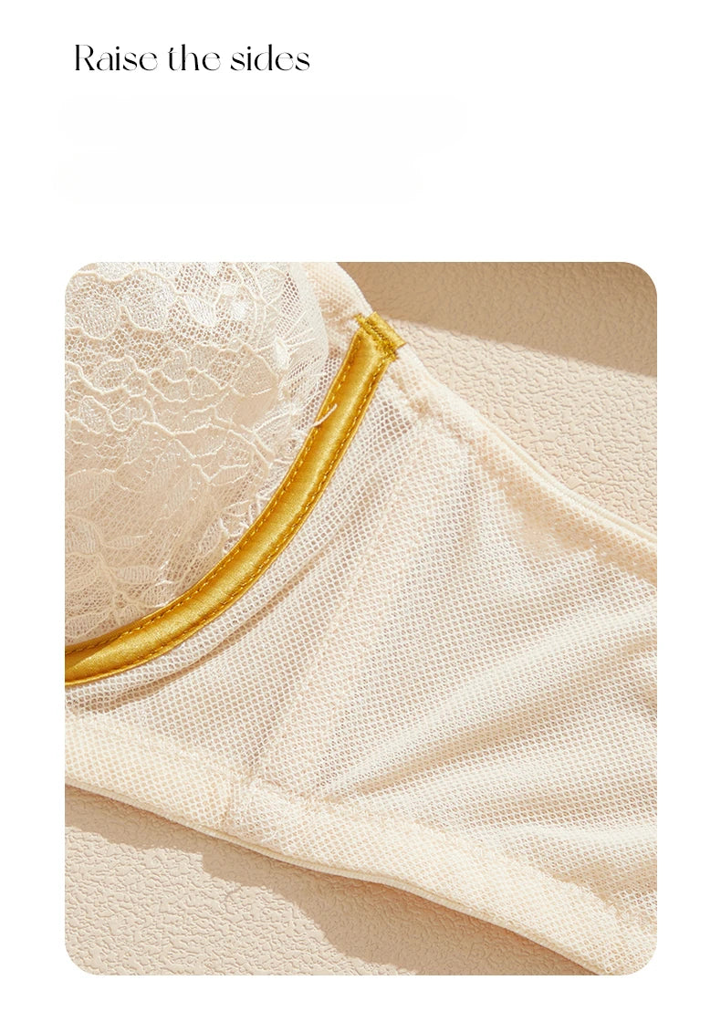 Sexy Unlined Bra for Women Lace Breast Collection Anti Sagging Bras Large Size 70-90 BCD Elegant French Bra