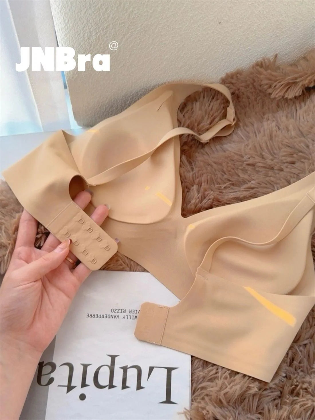 Plus Size Seamless Bra Full Coverage Wireless Comfortable for Large Bust Daily Wear