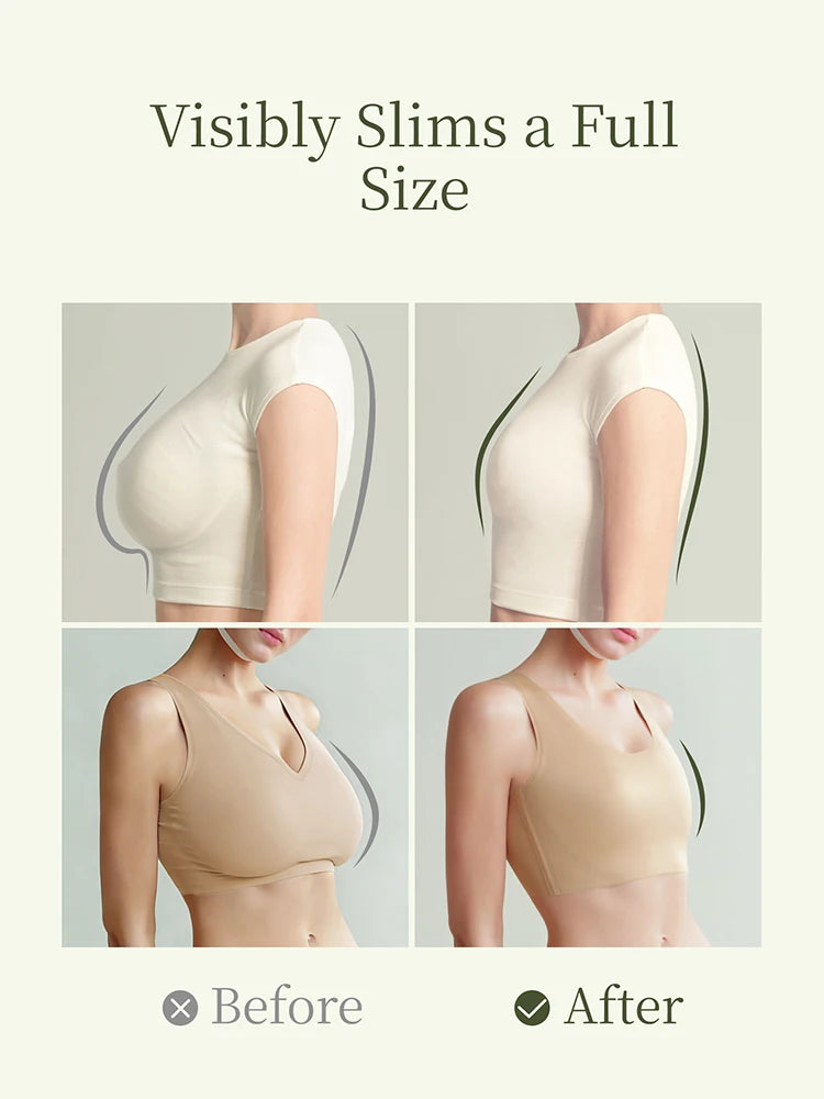 SUJIIN Women's Big Breasts Full Coverage Bras Plus Size Seamless Push Up Wireless Minimizer Bra Woman Supportive Bralettes MX529