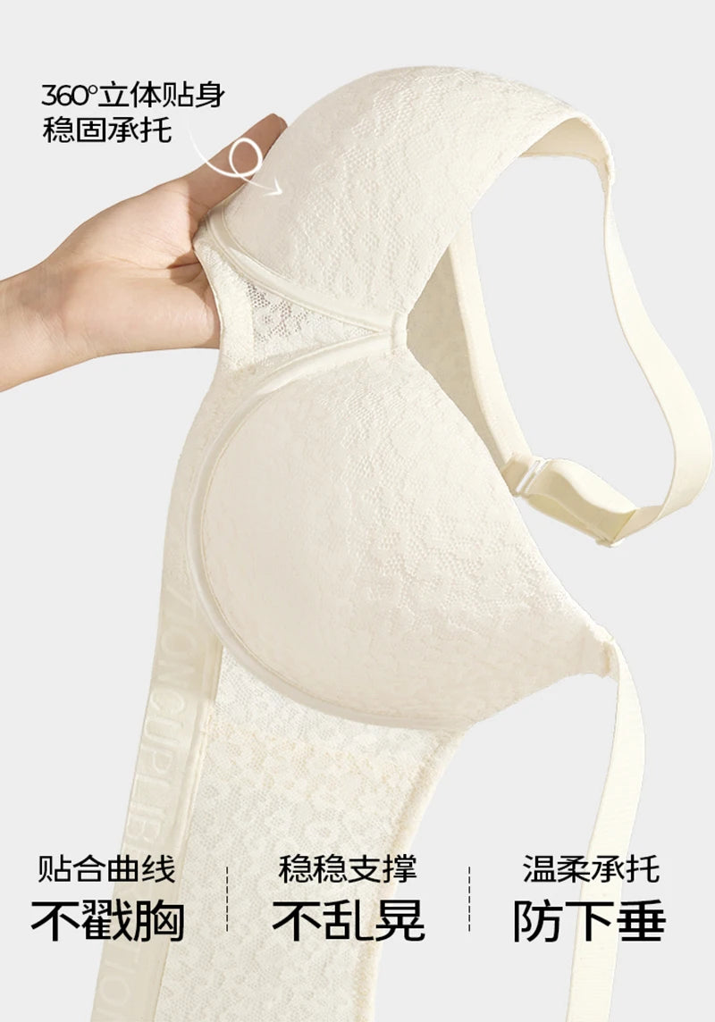 Womens Balconette Bra Full Coverage Lace Embroidery Lightly Padded Underwire Female Large Size Lingerie 34 36 38 40 42 B C D E F
