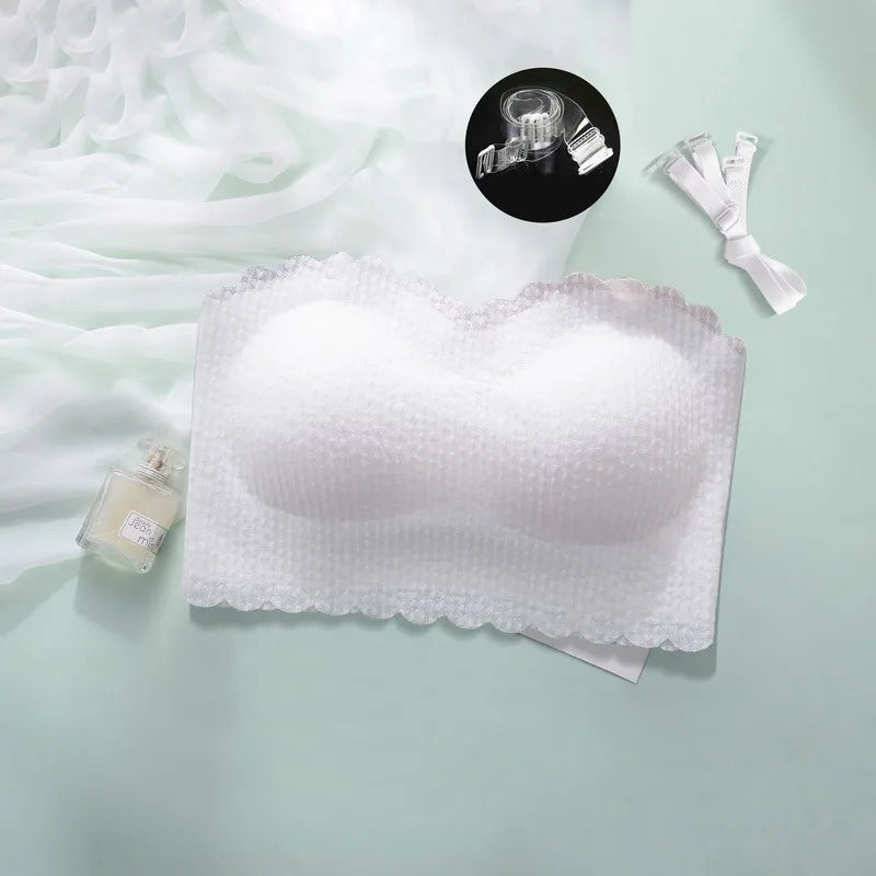 Women Seamless Bralette Sexy Invisible Bra Tube Tops Strapless Bras Lingerie Wireless Wedding Brassiere Push Up Underwear