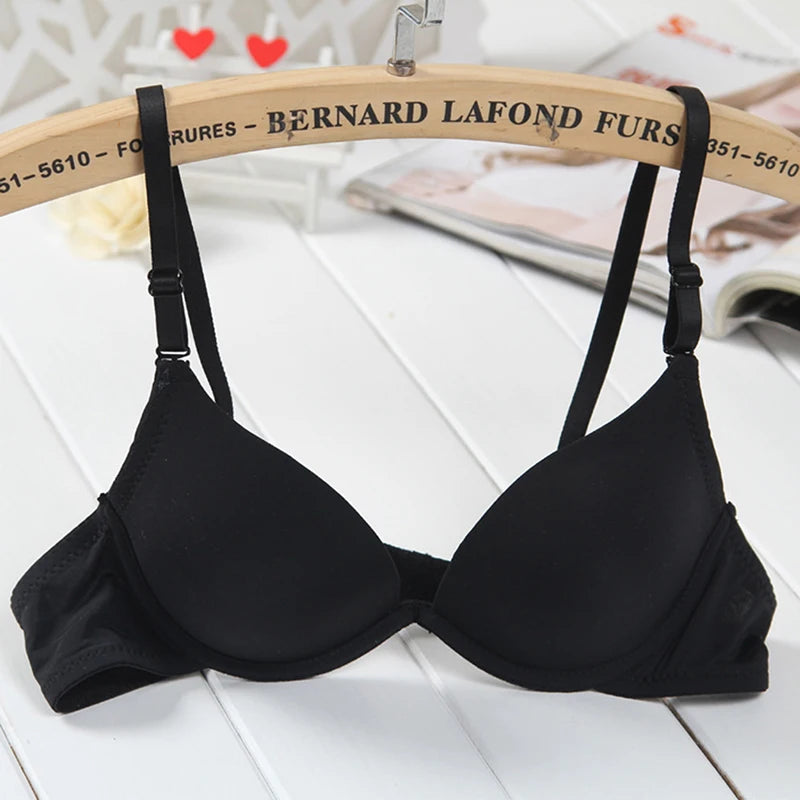 Female Bra Summer Breathable Student Single Breasted Sexy Cute Gathered Smooth Seamless Comfortable Girl's Bra