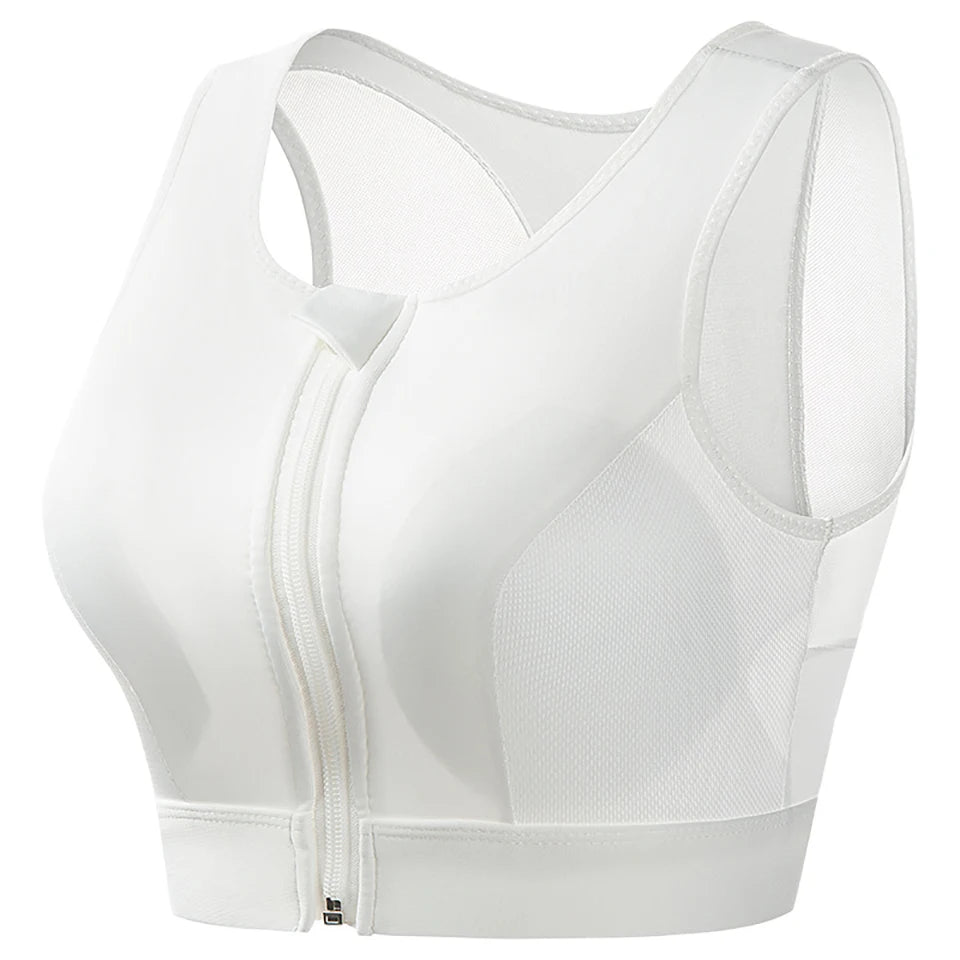 Plus Size Zip Front Closure Longline Bras Wireless Full Coverage Brassiere No Underwire Bralettes Hide Back Fat Bras
