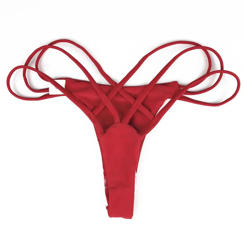 Woman Bikini Thong Bottoms Brazilian T-Back Swimwear Swim Shorts Beach Pants Swimsuit Classic Hipster Briefs Thong Underwear
