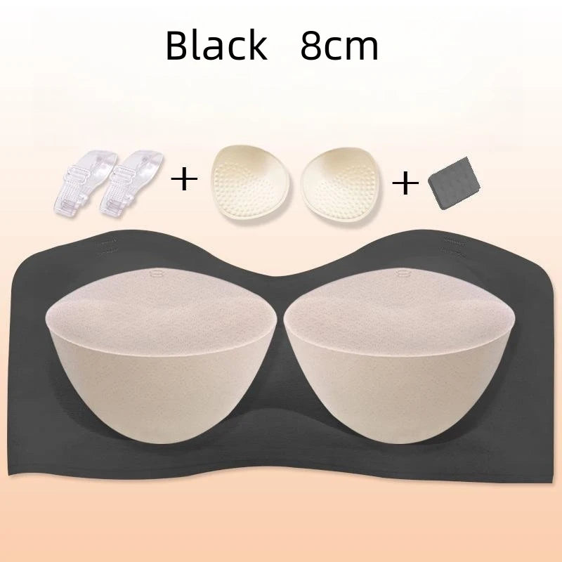Push Up Bra For Women Sexy Invisible Externally Expandable Bralette Padded Gathered Female Lingerie Thickened Chest Pads