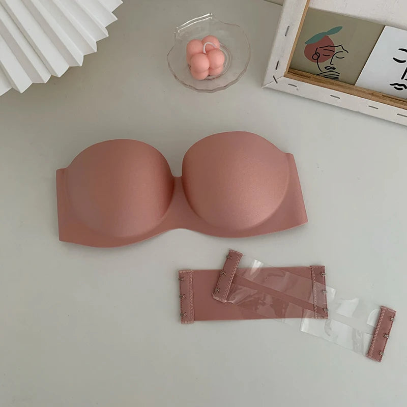 Women's Sexy Strapless Bra Push Up Padded Bras Female Underwear Seamless Invisible Bralette Without Straps Ladies Lingerie Bras
