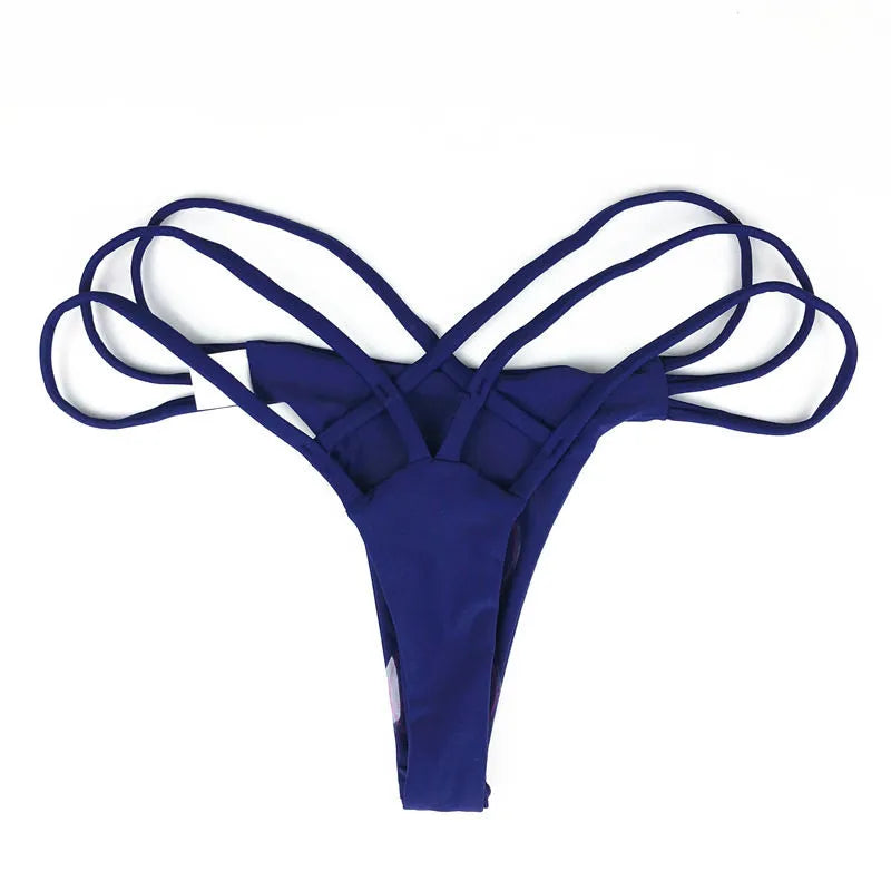 6 Colors Brazilian Bikini Cheeky Bottom Hot Swimsuit Briefs Swimwear Women Briefs Shorts G-string T-back Trunk Thong Panty Tanga