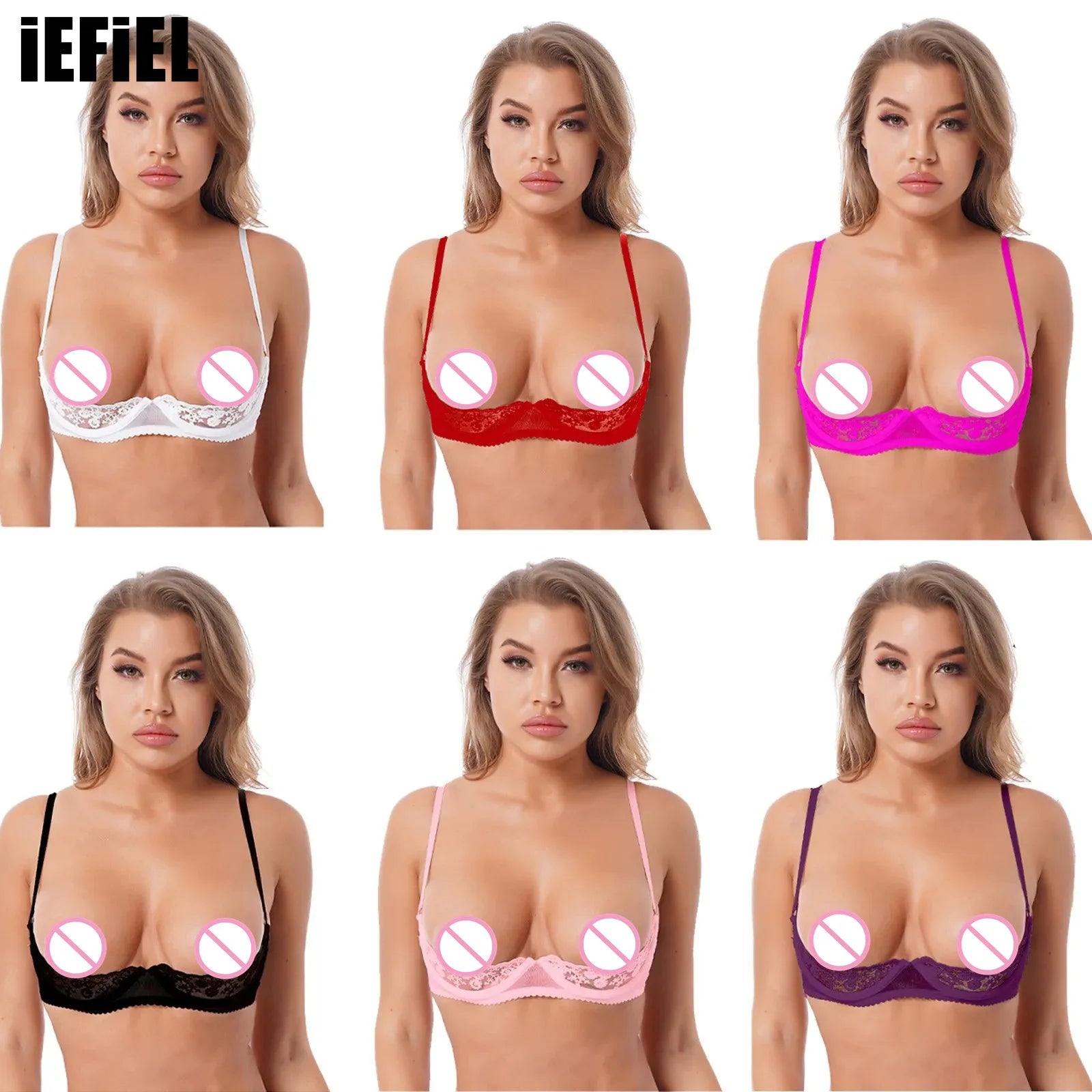Women Lace Bra Underwear Adjustable Strap Half A Bra Unlined Brassiere Lingerie Sheer Floral Underwired